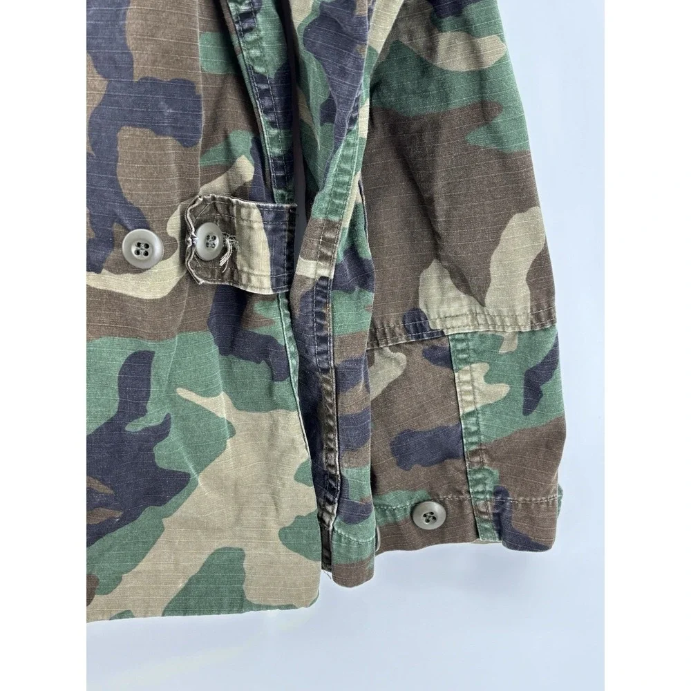 US Army BDU Coat Blouse Woodland Camo Combat Jacket Medium Short 10th Mountain